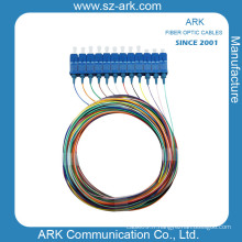 12 Câble optique à fibre optique avec connecteur SC / PC